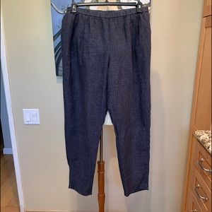 Eileen Fisher 100% organic linen pants, Lg